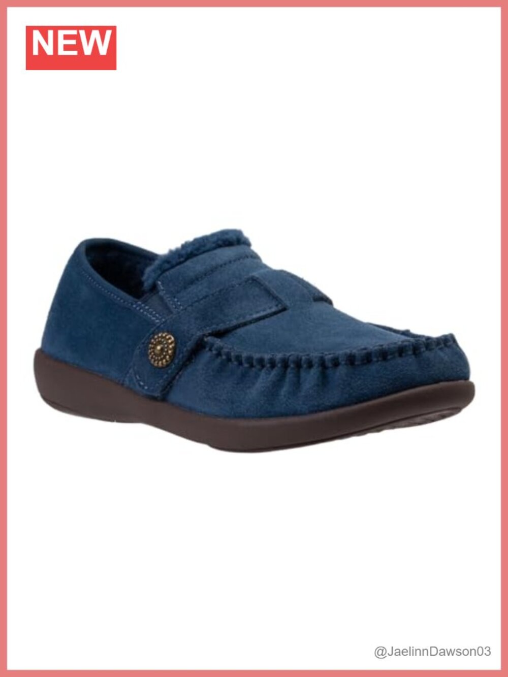Suede Mocc-On with Faux Fur Lining, Orthotic Footbed, Wedge Heel
